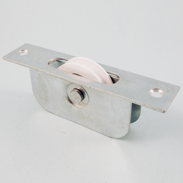THD155-ZP • Zinc Plated / Nylon • Square • Sash Pulley With Steel Body and 44mm [1¾] Nylon Pulley